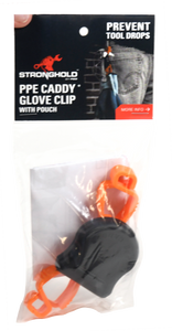 Retail pack Orange PPE caddy glove holder with pouch PPECPOR-R
