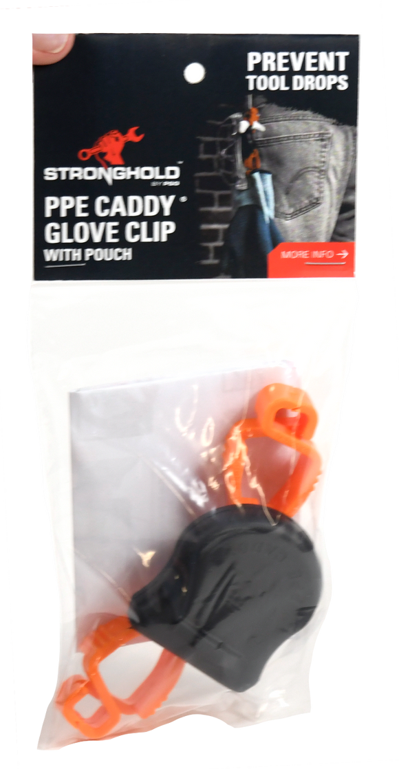 Retail pack Orange PPE caddy glove holder with pouch PPECPOR-R