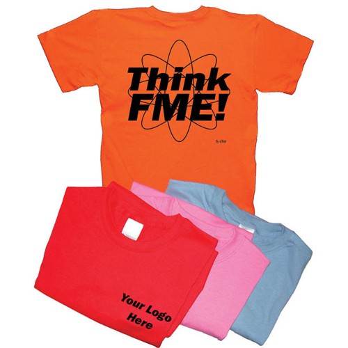 TATMLOR	Orange Lg. Think FME Atomic Tees Shirts