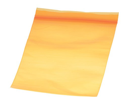 PLY10136OR 	Virgin Polyethylene- Tinted Zip Lock Bags 10' x 13' with offset for easy opening-500/Case