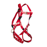 FBH RED POLY COATED 5PT QL CHEST GROMMET LEG SM CHEST D-RING. HIP D-RINGS