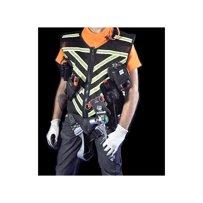 Lime Green Tool Vest for Retractable Pockets- Med to XL – Energy