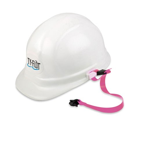 Pink EZ Clean Hard Hat Lanyard w/locking Anchor-no metal 100/pkg EZLNYHRDWBANPK