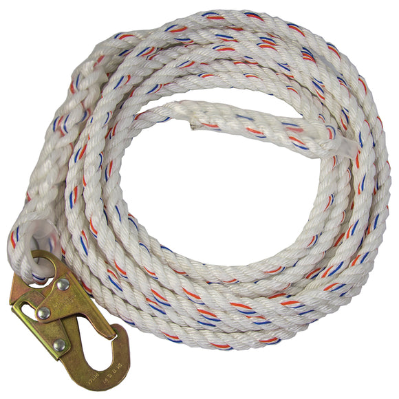 11329 POLYDAC™ ROPE WITH SNAP HOOK END 25’
