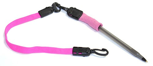 Pen & Pencil Lanyards for binders/clipboards - easy insertion style 100/pkg. Pink BNCLP2PK