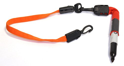 Sharpie Pen & Pencil Lanyards - for binders/clipboards - heat shrink style 100/Pkg. Orange BNCLP3OR
