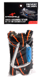 Retail pack Orange Shock Absorbing Tether with 3T Carabiner and Loop 30lb tool. BNGEXT253TLP-R