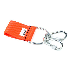 Retail pack 2 inch Belt Adapter with 2 captured screw gate carabiners- Orange BLTAD2OR-R