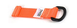 12 inch Long Plastic Heavy Duty Webbing Orange with D-Ring 5/pkg DRHD12ORPL DRHD12PL