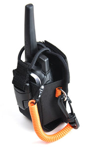 Retractable Coil Radio Pouch with Tether Loops RETRPBHCL