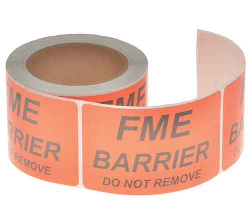 Pink FME Barrier Stickers 2' x 3' 250/Roll – Energy Safety Supply