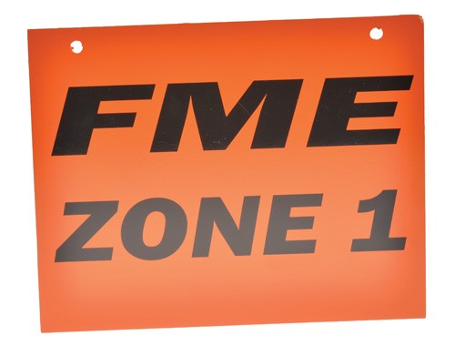 SIGNMAGBAROR	Orange FME Barrier Sign 10