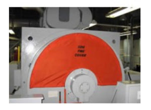 MAG24DIAOR Orange 24” diameter round magnetic FME cover w/ FME print