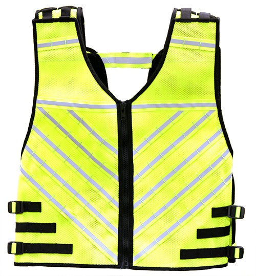 Lime Green Tool Vest for Retractable Pockets- 2X to 3X RETVEST2X3XFLG